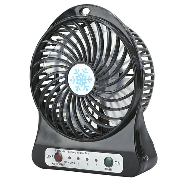 Con Ajuste de Viento de Tres Cuadras, Ventilador de Mesa Mini Escritorio de 1200 Mah, Ventilador de Mesa Recargable de Control Inteligente, paraescritorio de Cama Al Aire Libre