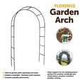 thumbnail image 5 of LUVCMFT Metal Garden Arch 7.9ft Climbing Plants Flower Stand Wedding Party Floral Arbor Decor White, 5 of 8