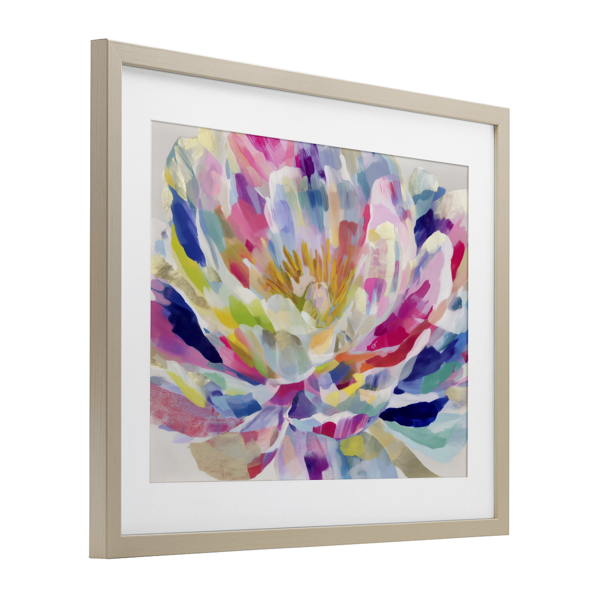 Stupell Industries Dahlia in Pink & Blue Birch Framed Print Under Glass, design by Chromatic Storm Studio