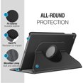 thumbnail image 2 of Case for Galaxy Tab A 10.1 2019 (T510 / T515), 360 Degree Rotation Protective Cover, Leather Case Rotatable Stand Magnetic Attachment and Charge for Galaxy Tab A 10.1 2019 - Black, 2 of 4