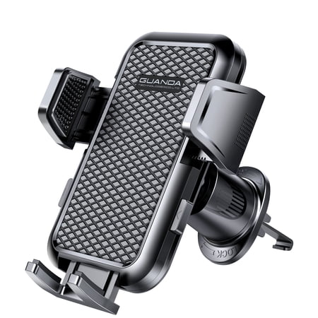 GUANDA Universal Car Phone Holder for Air Vent, Secure Hook Clip with 360° Adjustable Mount, Compatible with iPhone, Samsung and Android Phones