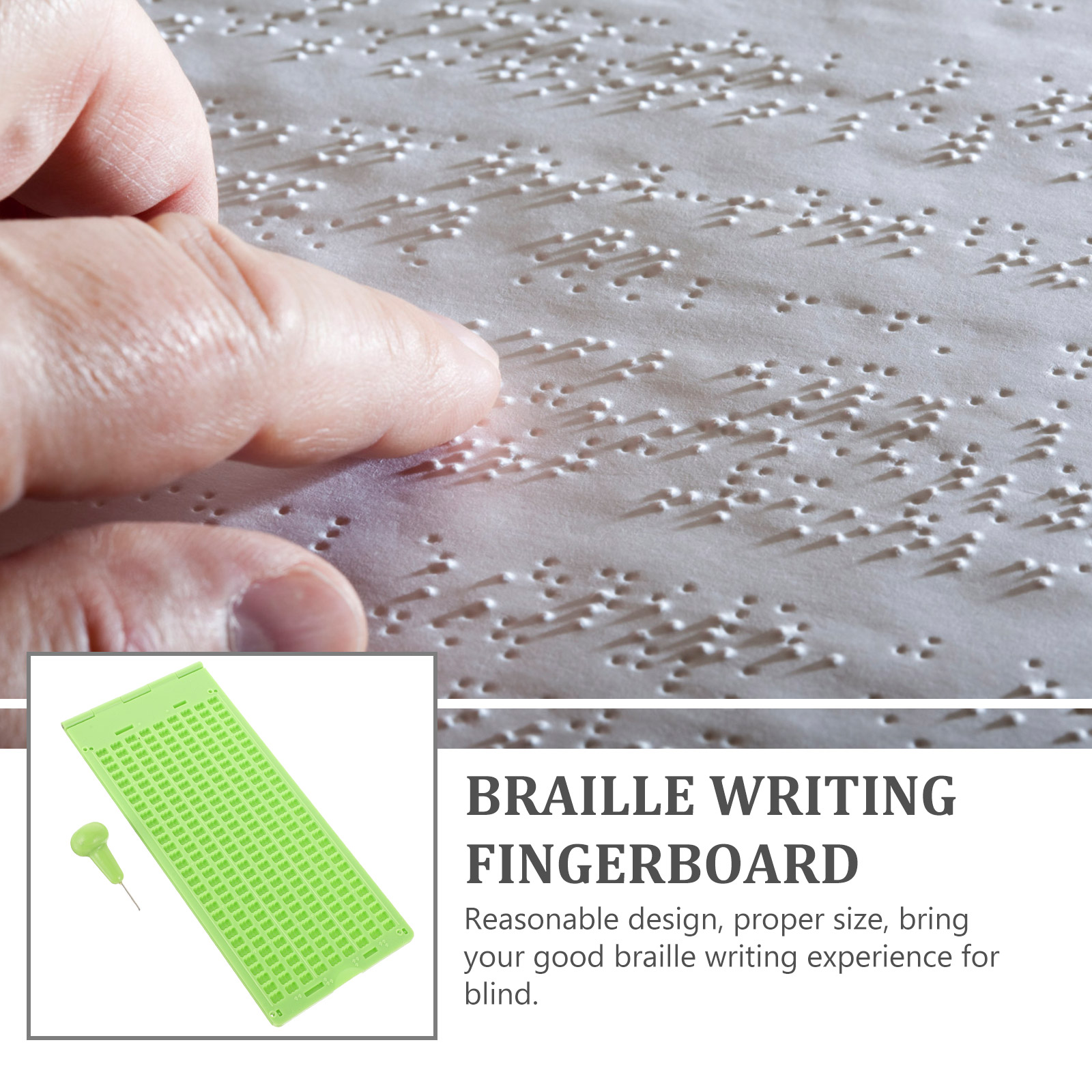 Braille fingerboard 1 Set Plastic Braille Slate Braille Writing Slate Braille Slate and Stylus