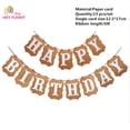thumbnail image 1 of Banderín de flores de cola de pez con letras de feliz cumpleaños en bronce y cola de golondrina pequeña, 1 of 6