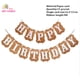 thumbnail image 1 of Banderín de flores de cola de pez con letras de feliz cumpleaños en bronce y cola de golondrina pequeña, 1 of 6