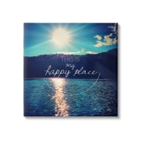 Stupell Industries My Happy Place Lake Scenery Graphic Art Gallery Wrapped Canvas Print Wall Art, Design by K. Kaufman