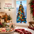 thumbnail image 6 of Christmas Tree Window Cling, Flat Christmas Backdrop with Easy Placement, Space-Saving Christmas Scene Decor, for Bedroom Window, Front Door, Shop, Multicolor, 39.37 x 17.72 in, 1 Piece, Style A, 6 of 10