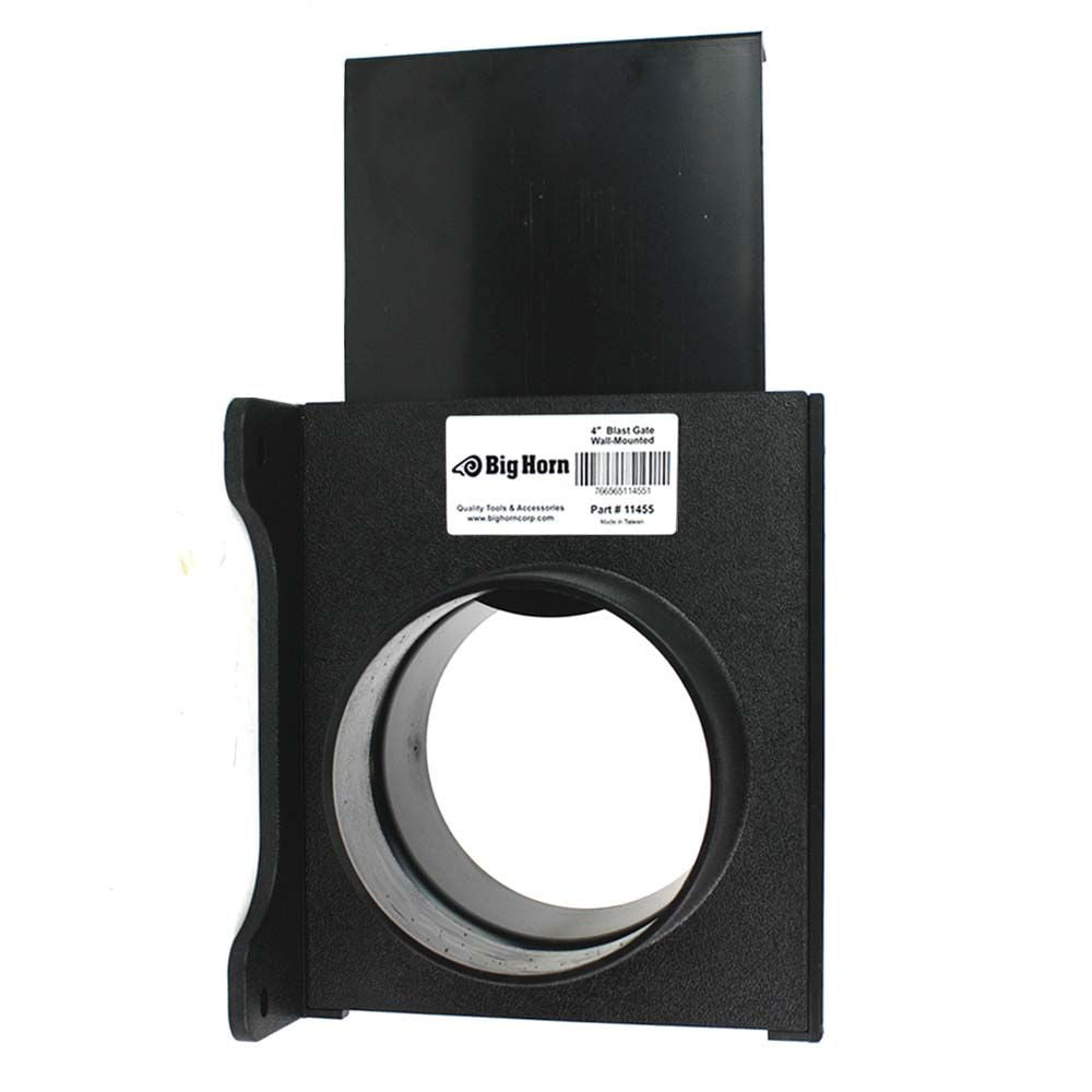 Big Horn 11455 4Inch ABS Plastic Wall Mounted Blast Gate with Both
