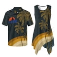 thumbnail image 6 of Psesaysky Palm Tree Print Womens Sleeveless Dress or Matching Mens Shirts 2026 Couples Matching Outfit Party Beach Sundress with Pockets &Summer Aloha Shirts Plus Size, 6 of 7