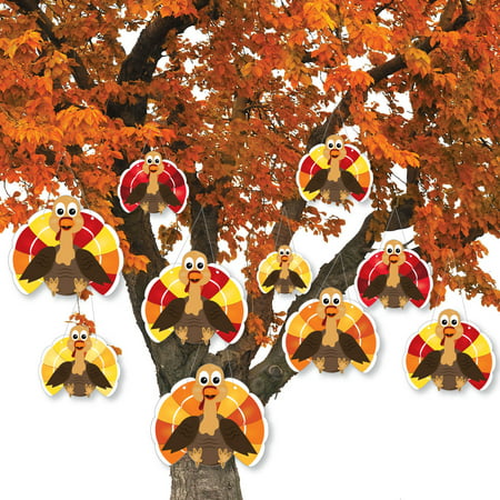 Hanging Thanksgiving Turkey - Outdoor Fall Harvest Hanging Porch & Tree Yard Decorations - 10