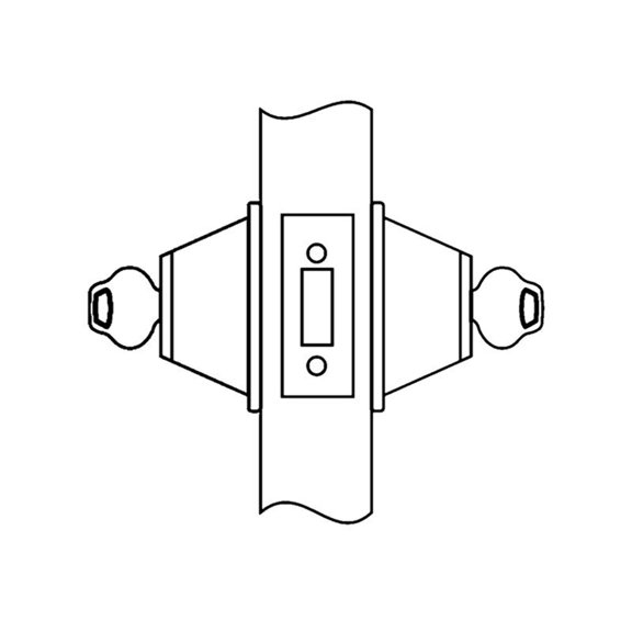 Corbin Russwin DL3012 626 CL6 Double Cylinder Large Format Interchangeable Less Core Satin Chrome