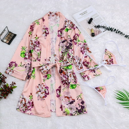 

Pajamas for Women Ahomtoey Satin Silk Pajamas Women Nightdress Lingerie Robes Underwear Sleepwear Cute Family Gifts Great Gift for Less on Clearence