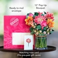 thumbnail image 4 of Paper Flower Bouquet 3D Popup Greeting Cards with Note Card & Envelope, Birthday Card, Anniversary Card, Get Well Gifts for Women, 12" Dahlia, 4 of 7