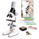 thumbnail image 1 of Microscopio CUTICAT 40X-1200X 11-pzs para principiantes con diapositivas luz accesorios de herramientas blanco, 1 of 7