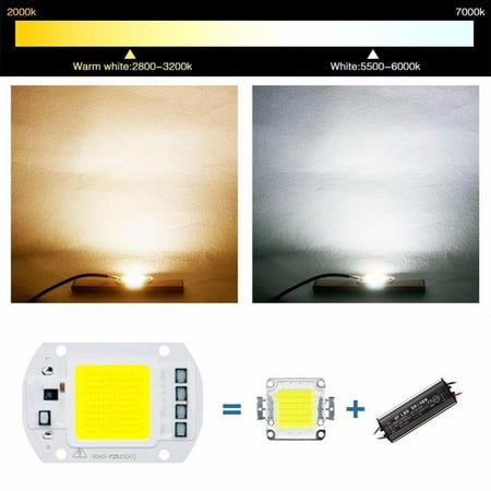 

[Big Clear!]LED Chip 220V LED COB Bulb Chip Input IP65 Smart IC Fit For DIY LED Flood Light LED Modules 20W 30W 50W
