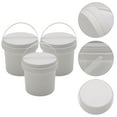 thumbnail image 4 of MRLESS White Plastic Bucket Toy Organizers 3pcs 1L 1 Gallon with Lid, 4 of 7