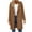 Coffee, variant on Jackets for Women Trendy Pea Coat Notched Lapel Single Breasted Long Jacket Winter Casual Trench Coat Outerwear