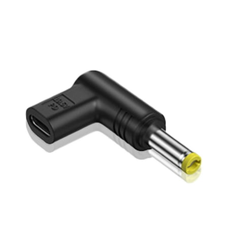 

Type C Female to DC Adapter | 19.5V 90 Degree Type C Female to Male Adapter | USB C to DC 5.5x2.5mm/5.2x2.1mm/4.8x1.7mm/4.0x1.7mm/3.5x1.35mm/3.0x1.1mm Power Plug