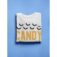 thumbnail image 3 of Candy Inspector. Bats And Broom Sweatshirt Women -Image by Shutterstock, Female Medium, 3 of 4
