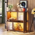 thumbnail image 4 of Pinmoco LED TV Stand for TVs up to 65'', Expandable Side by Side or Stacking TV Stand with Storage, Rustic, 4 of 10