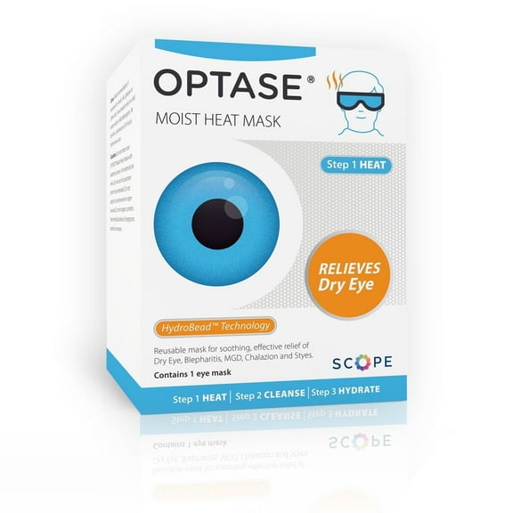 OPTASE Moist Heat Mask - Reusable and designed to give you effective relief from dry eye and other related eye conditions.