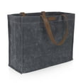 thumbnail image 2 of Oniva Market Waxed Canvas Tote with Leatherette Handles, Gray, 2 of 5