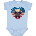 thumbnail image 3 of Inktastic Pug Dog Patriotic US Flag Heart Boys or Girls Baby Bodysuit, 3 of 5