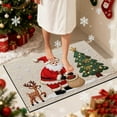 thumbnail image 4 of ToyKingdee Christmas Kitchen Rugs Bathroom Rug Non-Slip Red Door Mat Rugs for Entryway Indoor, Small Washable Throw Soft Bath Mat, Holiday Decor Untra-Thin Carpet, 4 of 6