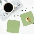 thumbnail image 5 of Bingfone Vintage Green Gingham Leather Drinks Coasters With Set Of 6,Suitable For Home Kitchen,Coffee Cup Coasters Home Gift, 5 of 9