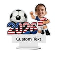 thumbnail image 2 of Linnome 4 Inch Custom Acrylic Football Shape Name Plate Soccer Player Personalized Gift For Fans Home Office Desk Decoration Trophy Display, 2 of 7