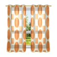 thumbnail image 6 of Yayeee Window Curtains Light Filtering 63"x52" Grommet Panel Pair Home Living Room Decor, Orange Geometric Pattern, 6 of 7