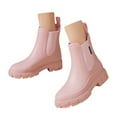 thumbnail image 3 of Women's Rain Shoes Fashionable Short Tube Low Top Solid Color Non- Thick Rain Boots for Women, 3 of 9