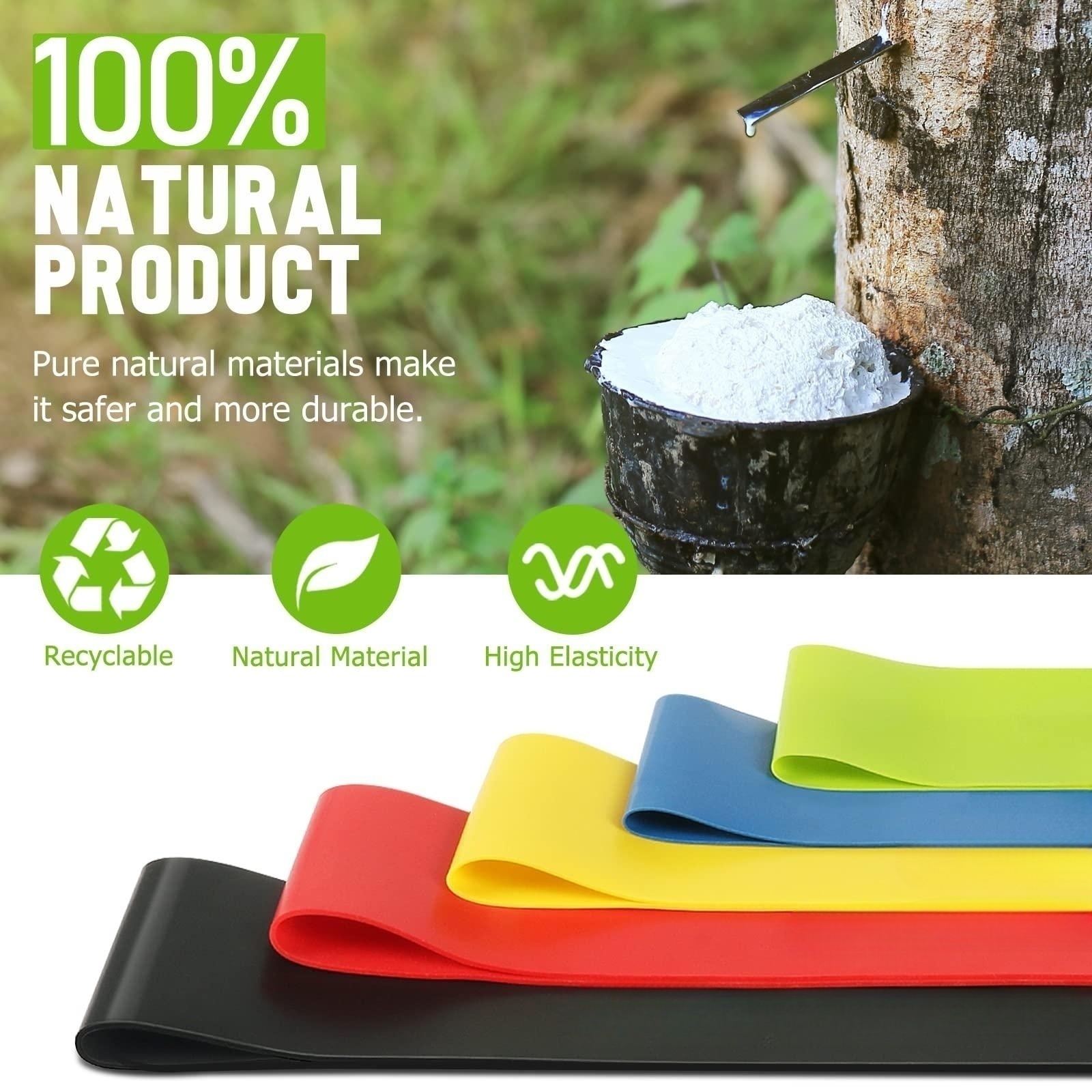 Ustris 5-Pack Natural Latex Resistance Bands photo 3