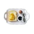 thumbnail image 2 of 1/6 Bandeja de Decration Cocina Modelo de comida Regalos Juego de simulación Juguete de cerámica Manteca Baoblaze Bandeja de desayuno, 2 of 8