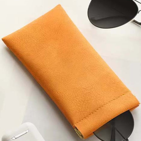 GASTROPOD 2026 New Portable Squeeze Top Glasses Case Faux Leather Sunglasses Bag Soft for Travel, Home, Office, Car