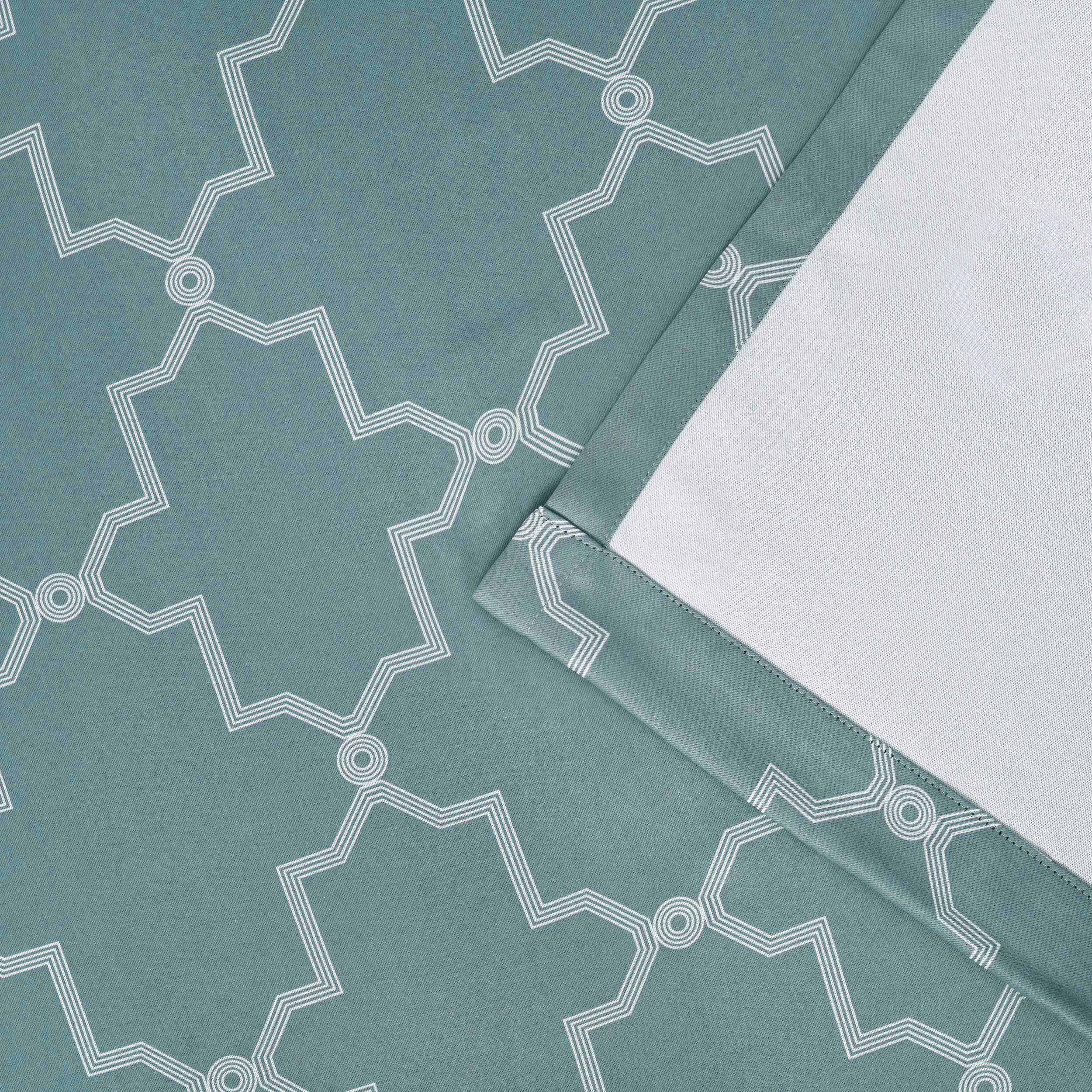 Superior Trellis Blackout Grommet Curtain Panel Pair, Set of 2 Curtains, 52"W x 84"L, Teal