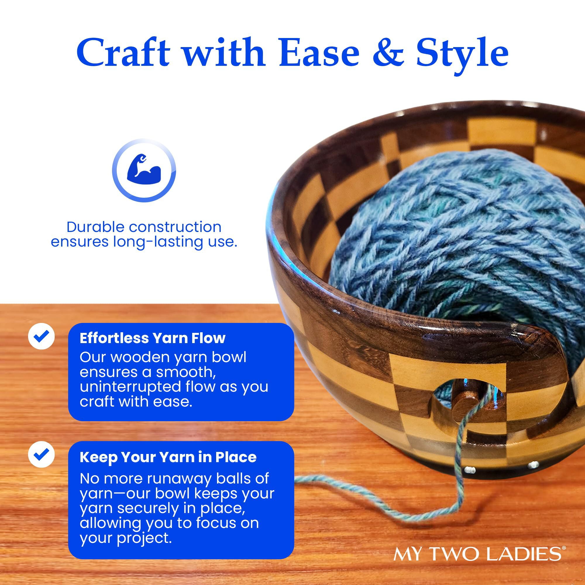 Checkered Yarn Bowl
