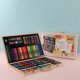 thumbnail image 3 of Juego de 180 pinceles en caja de madera, caja de regalo para niños, suministros de pintura para estudiantes, juego combinado de crayones de acuarela de color plomo, 3 of 3