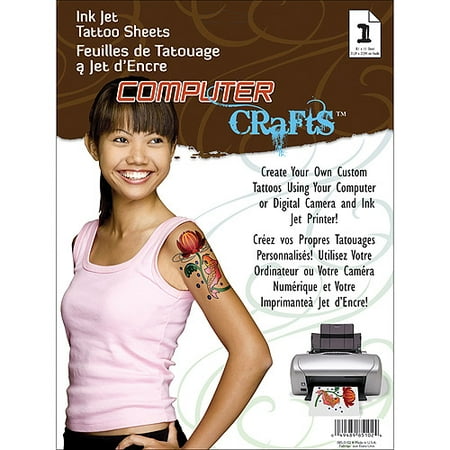 Janlynn Ink Jet Tattoo Sheet, 8-1/2