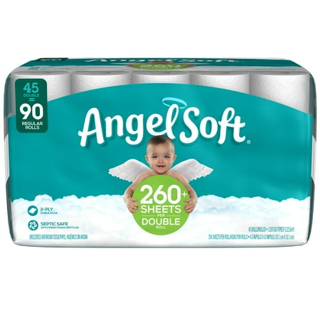 angel soft toilet paper 45 double rolls walmart com