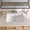 White, variant on HOROW Sink Ceramic Wall Mount Bathroom Corner Small White 18"