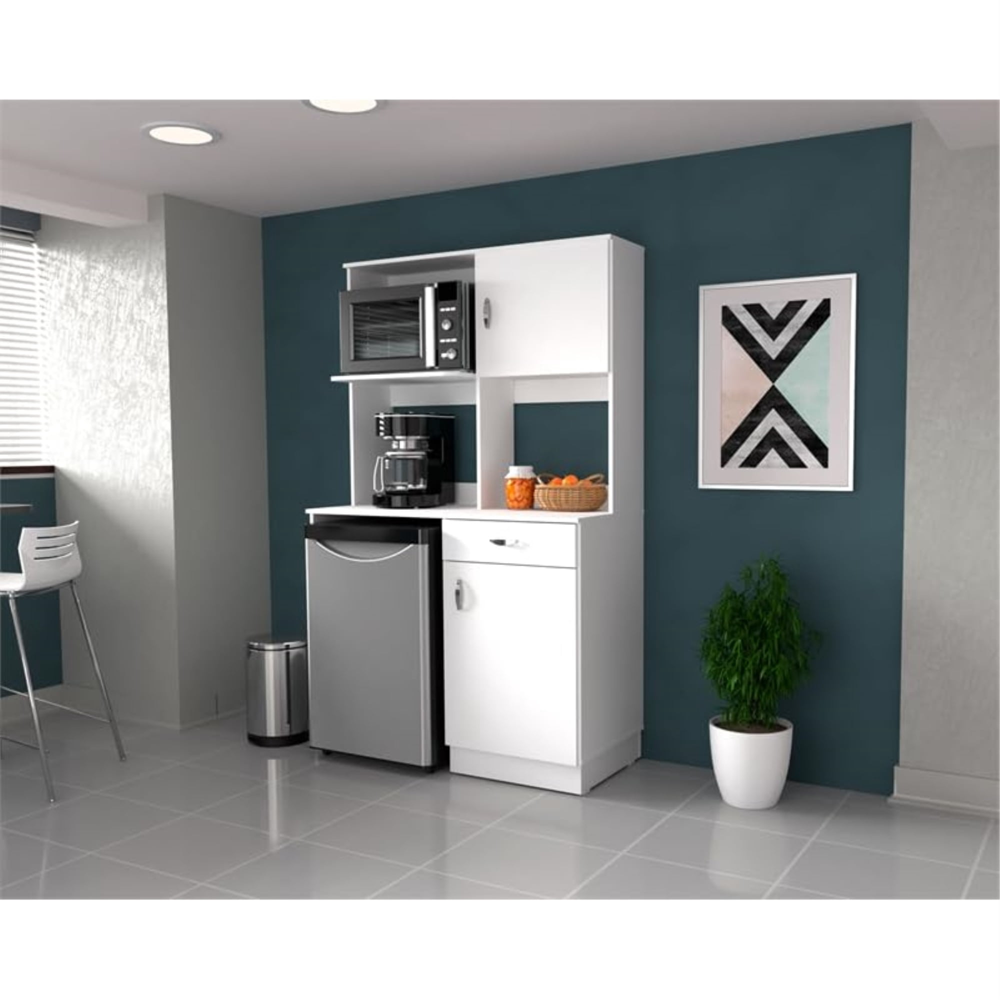 Inval Ambrossia Kitchen Breakroom Microwave Cabinet (43