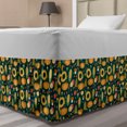 thumbnail image 1 of Autumn Bed Skirt, Harvest Pattern Corn Sunflower Apples and Pumpkins Fall Season Agriculture Design, Elastic Bedskirt Dust Ruffle Wrap Around for Bedding Decor, 4 Sizes, Multicolor, by Ambesonne, 1 of 2