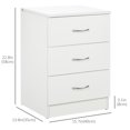 thumbnail image 3 of HOMCOM Bedside Table, Night Stand with 3 Drawer for Bedroom, 3 of 10