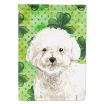 Carolines Treasures CK1814GF Shamrocks Bichon Frise Flag Garden Size Small multicolor