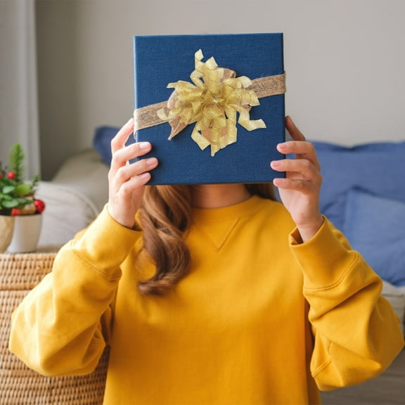 Bows for Gift Wrapping, Curly Ribbon Bows, Birthday Gift Wrapping Bows, 3.9x3.9Inch Candy Bags Packaging Bows Accessories, 1Pcs Anniversary Party Wrapping Bows Multicolored