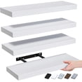 thumbnail image 1 of Estantes flotantes blancos para decoración de pared, estantes montados en la pared para dormitorio, sala de estar, cocina, estantes de baño sobre el inodoro, estantes de almacenamiento de pared, 1 of 8