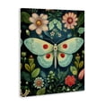 thumbnail image 3 of Stupell Industries Bohemian Green & Pink Moth Pattern Canvas Art, 16 x 20, by The Dutch Lady, 3 of 8