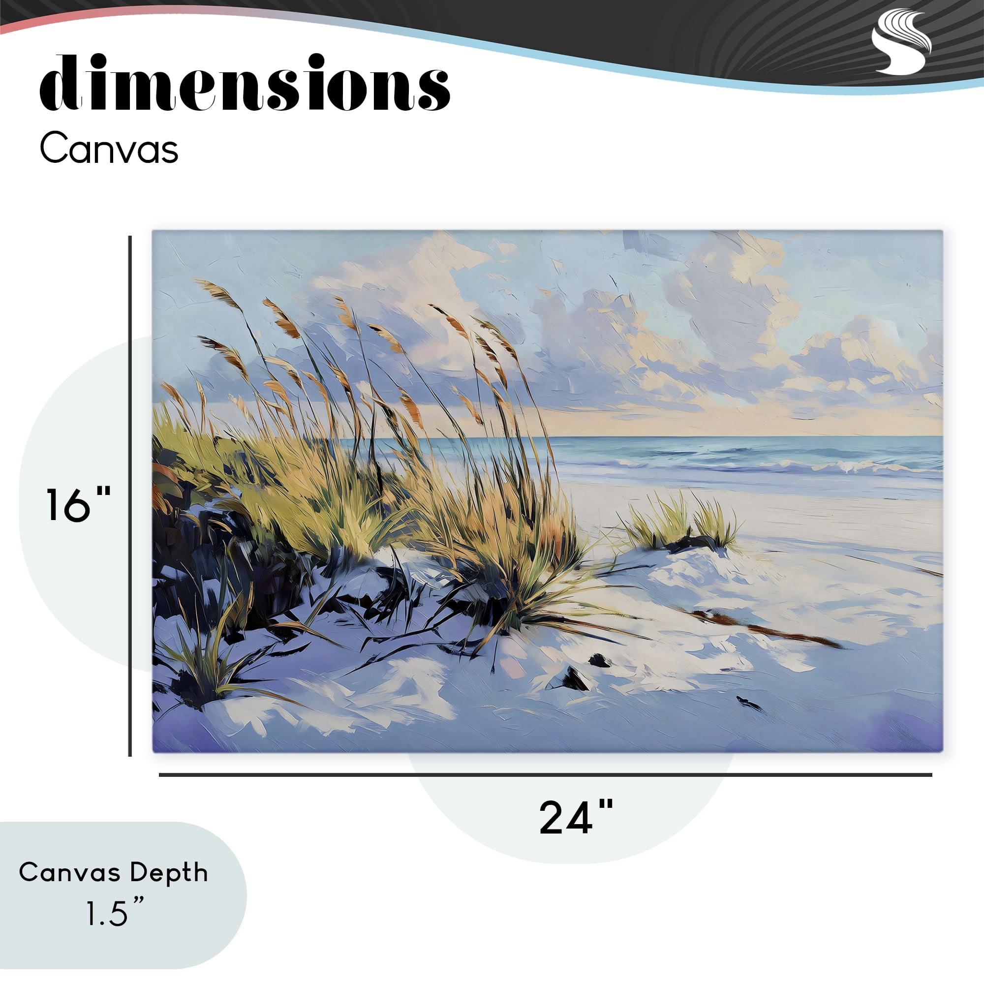 Stupell Industries Grassy Sand Dunes Beach Canvas Wall Art, design by Gina Kelly