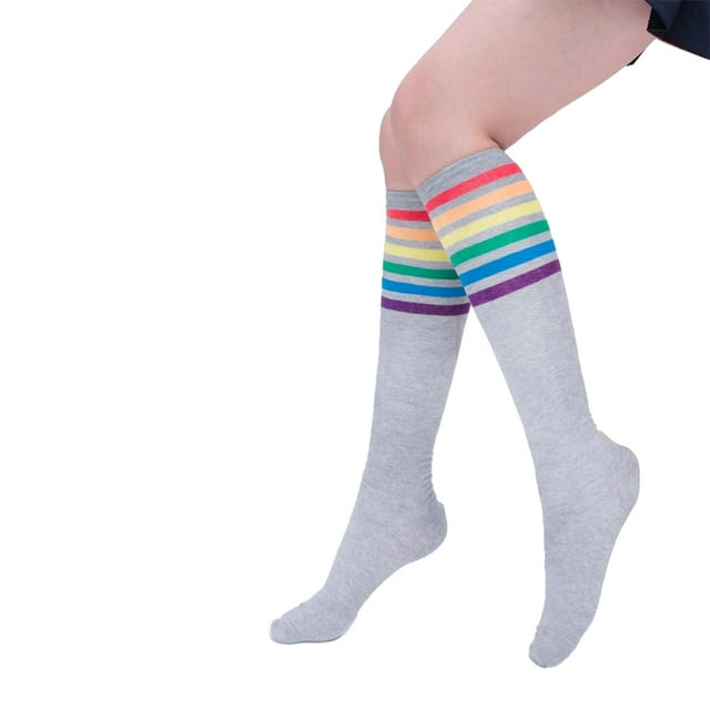 Sonducket Calcetines de punto de tubo medio para mujer - Para cualquier ocasión Alta hasta la rodilla Cierre de tiro para niñas Especialmente Type3 NO3