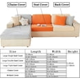thumbnail image 4 of TOPCHANCES Universal Sofa Slipcover, Anti-Slip L Shape Sofa Cover Sectional Couch Covers Assembly, Separate Cushion Couch Chaise Cover (Leaves Light Grey, Chaise Cover), 4 of 9